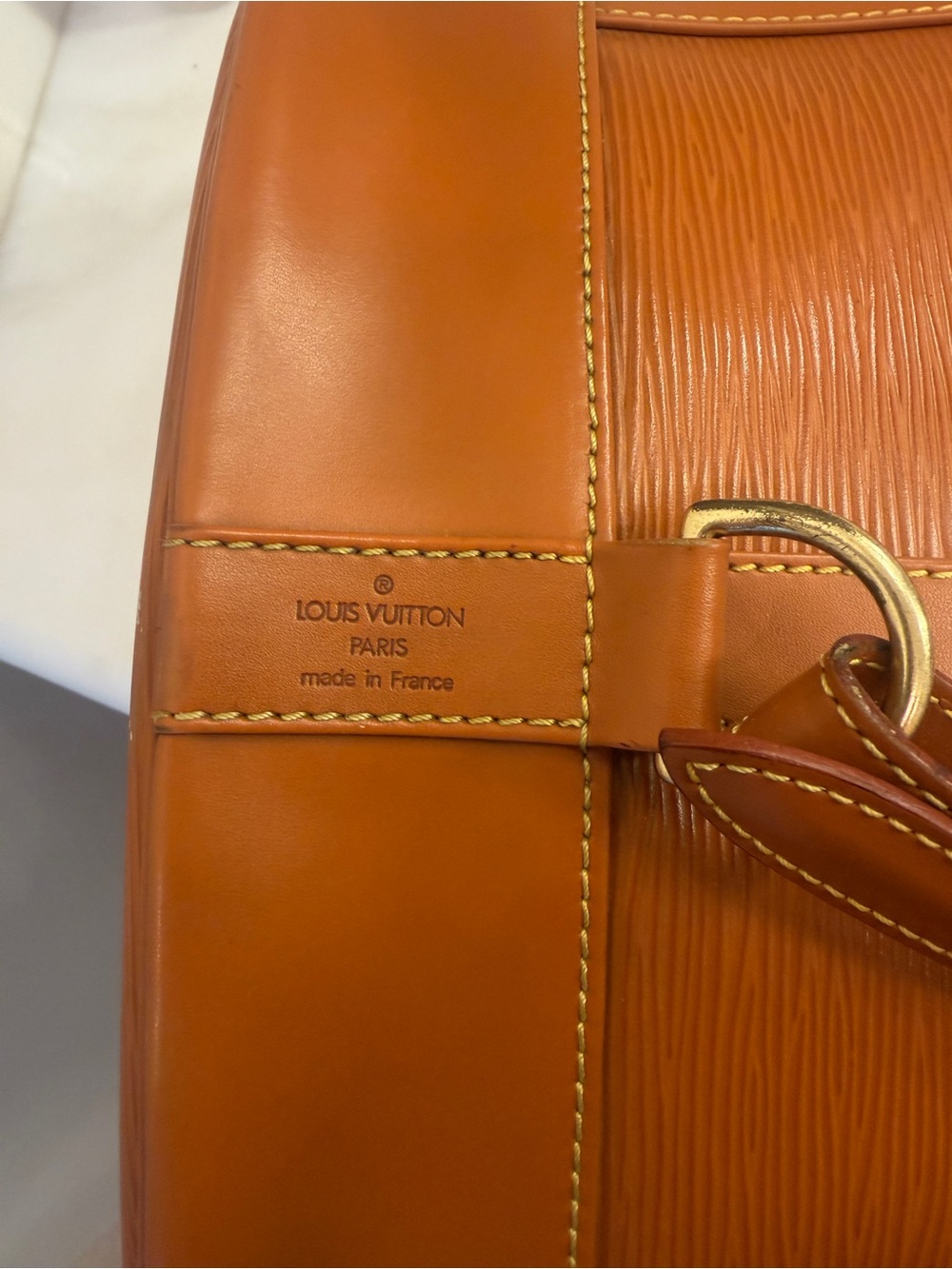 Authentic Louis Vuitton Cognac Epi Leather Bucket Shoulder Bag Randonnee - Picture 6 of 12